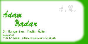 adam madar business card